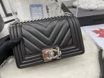 Small Boy Handbag Black For Women 8.2in/21cm