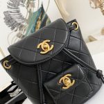 Small Vintage Duma Backpack Black For Women 6.7in / 17cm