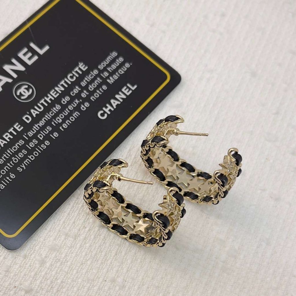 Chanel Star Earrings Gold For Women