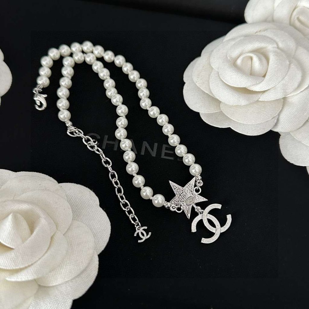 Chanel Star Necklace White For Women