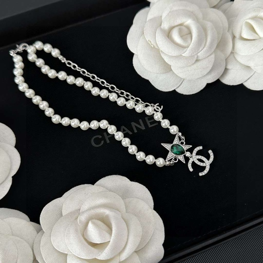 Chanel Star Necklace White For Women