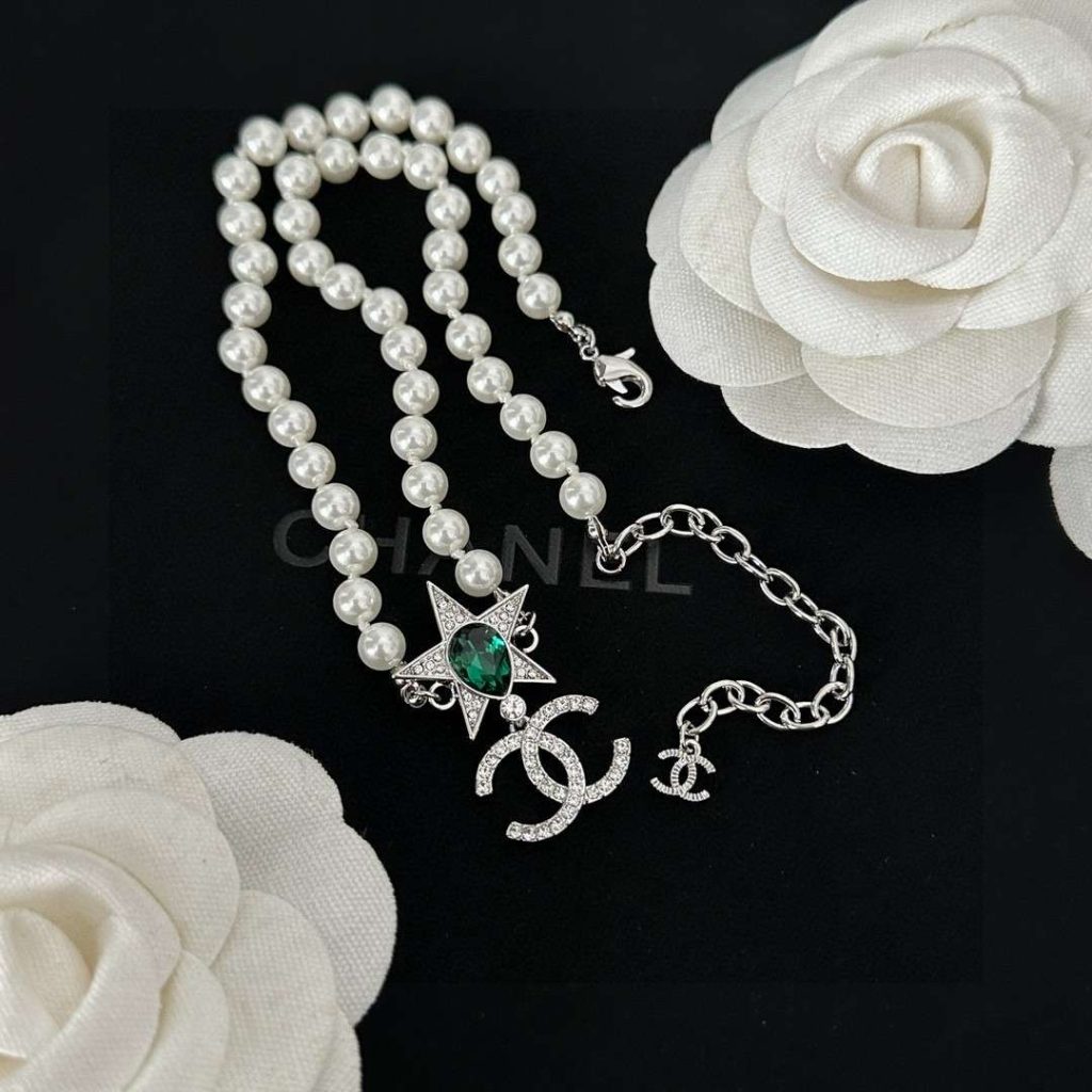 Chanel Star Necklace White For Women