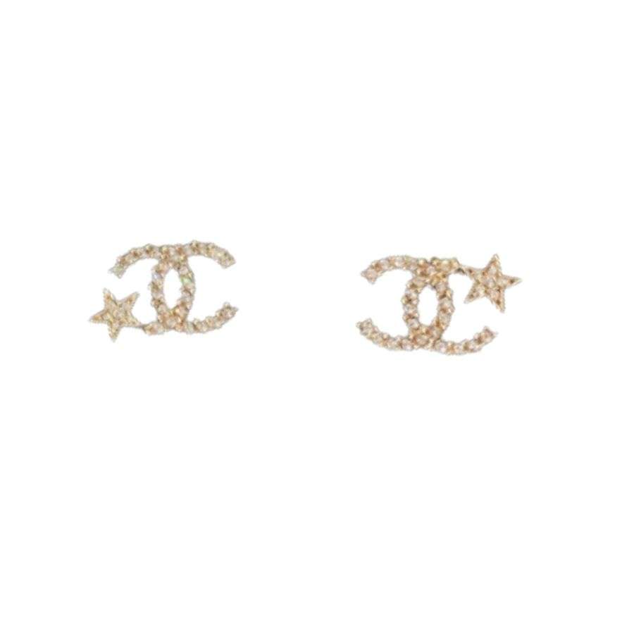 Chanel Star Shape Earrings Gold For Women