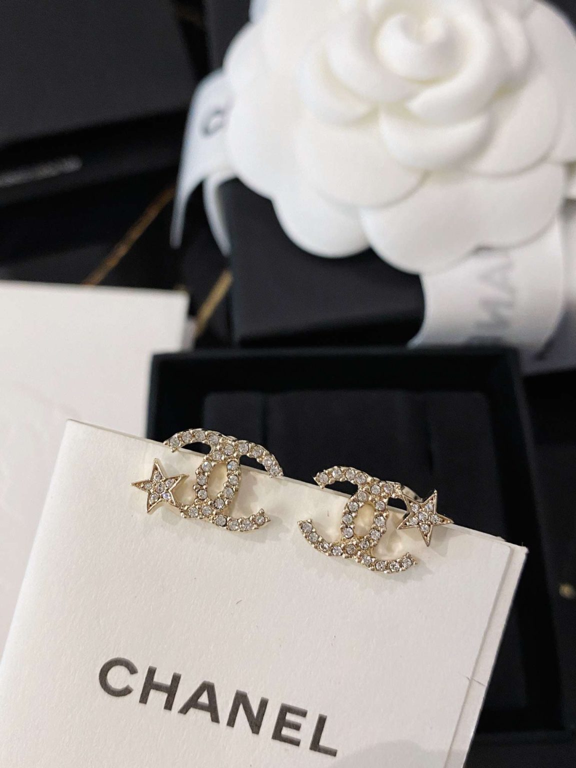 Chanel Star Shape Earrings Gold For Women