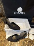 Chanel Strass Slingbacks Black For Women