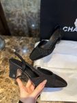 Chanel Strass Slingbacks Black For Women