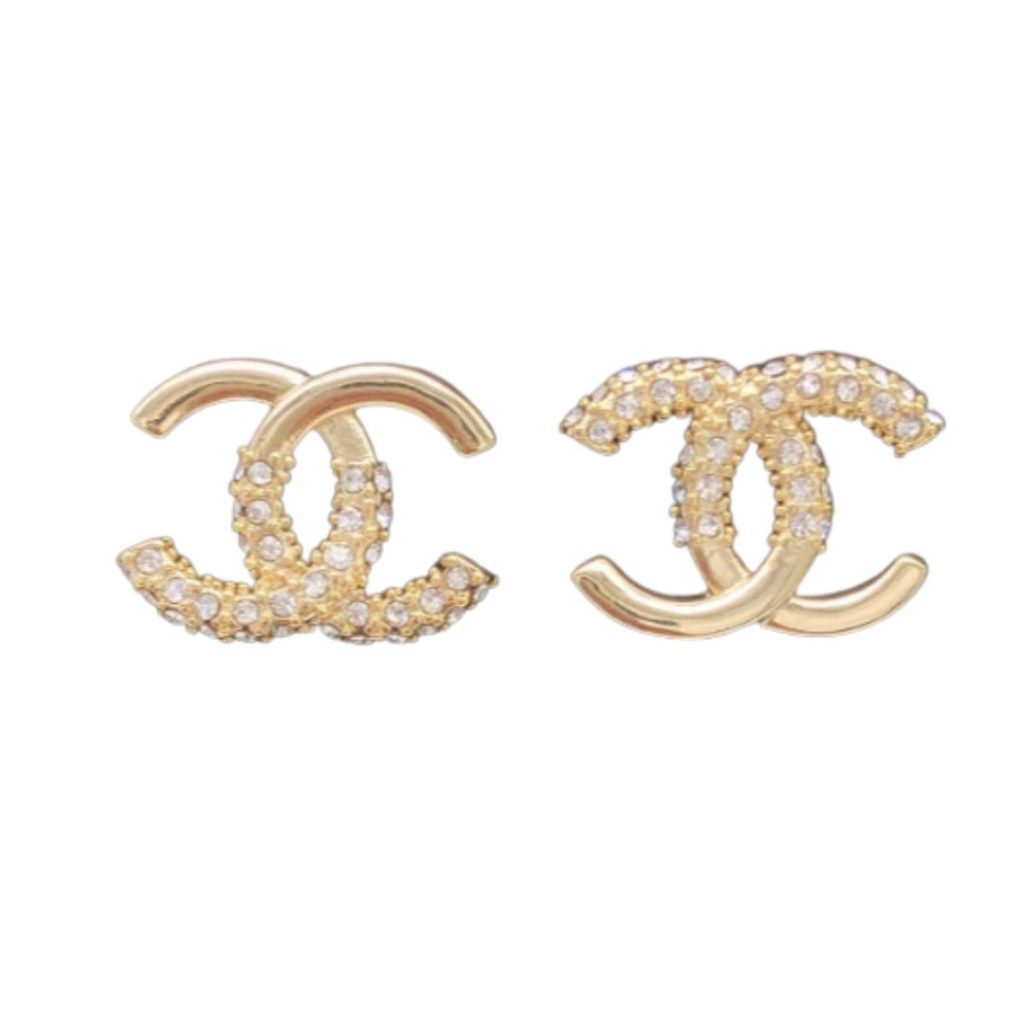 Chanel Stud Earrings Gold For Women