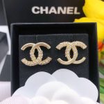 Chanel Stud Earrings Gold For Women