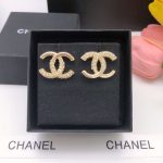 Chanel Stud Earrings Gold For Women