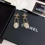 Chanel Stud Earrings Gold For Women