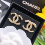 Chanel Stud Earrings Gold For Women