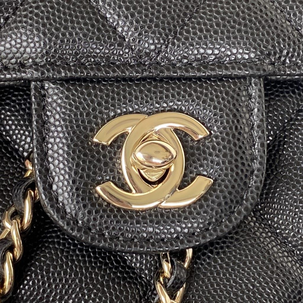 Chanel Taurus Backpack Black For Women 10in / 25.5cm AS3200