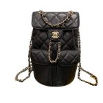 Chanel Taurus Backpack Black For Women 10in / 25.5cm AS3200