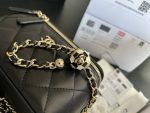 Vanity With Chain Shoulder Bag Black/White For Women 6.6in/17cm AP3012