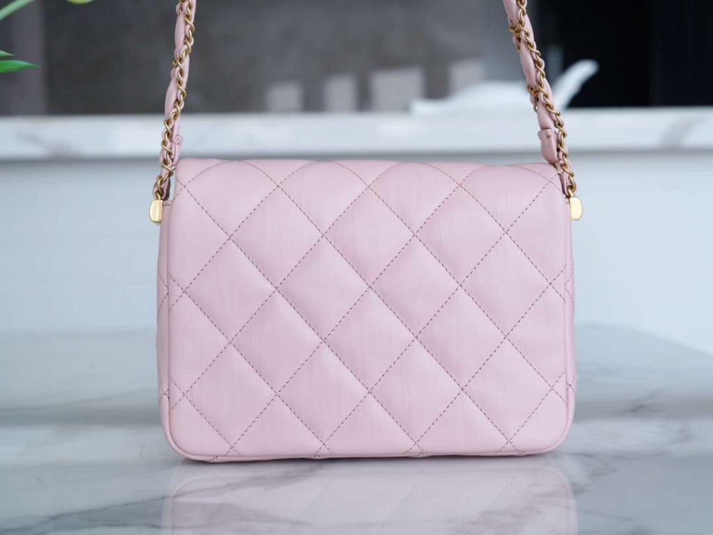 Chanel Wide Shoulder Bag Pink For Women 20.5cm / 8.1in