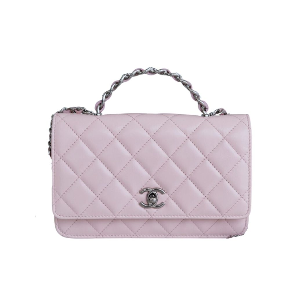 Chanel Woc Wallet On Chain Pink For Women 19cm / 7.5in