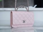 Chanel Woc Wallet On Chain Pink For Women 19cm / 7.5in