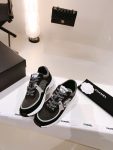 Chanel Wool Stitch Casual C Sneakers Black For Women