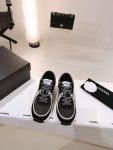 Chanel Wool Stitch Casual C Sneakers Black For Women