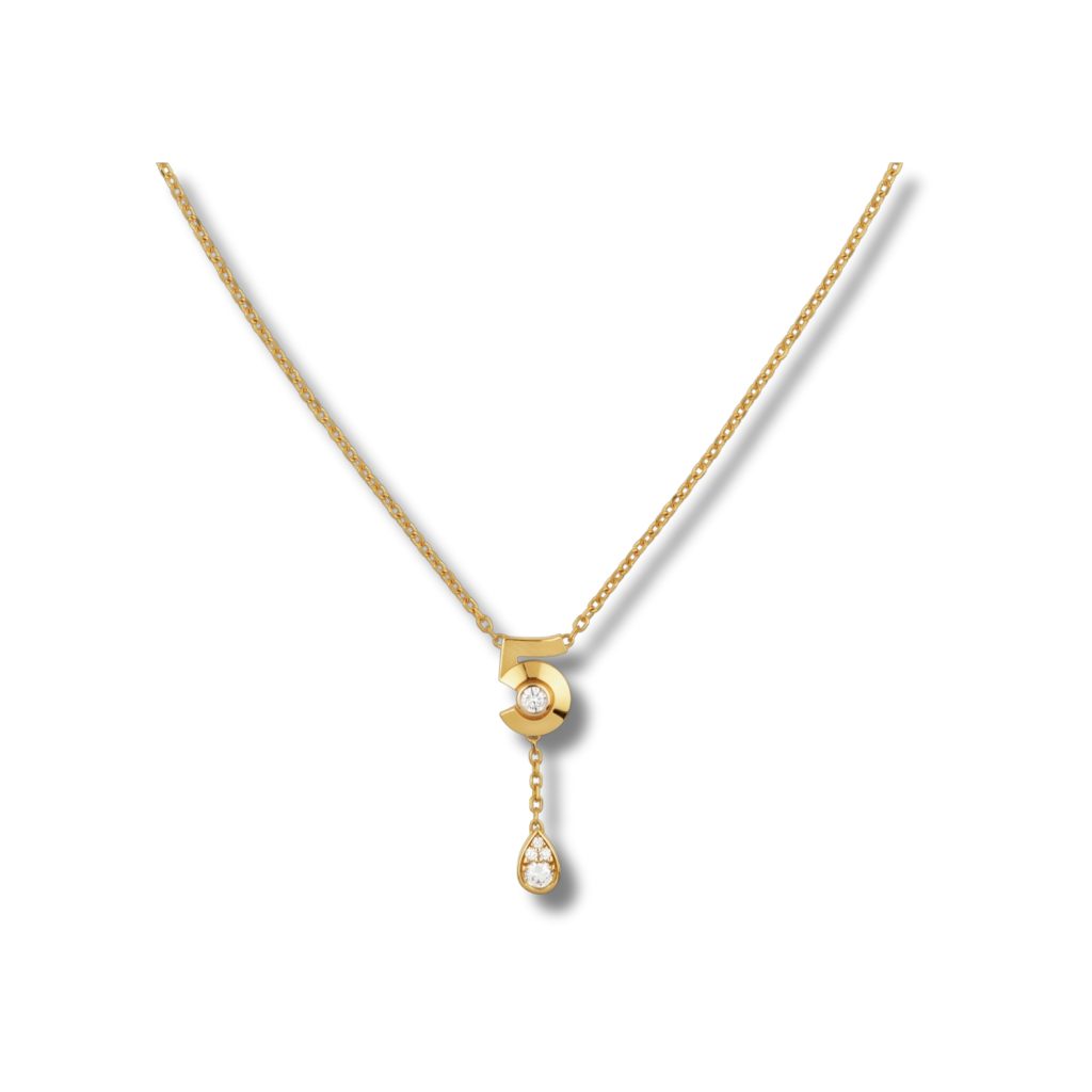 Chanel Extrait De N°5 Necklace Yellow Gold For Women J12904