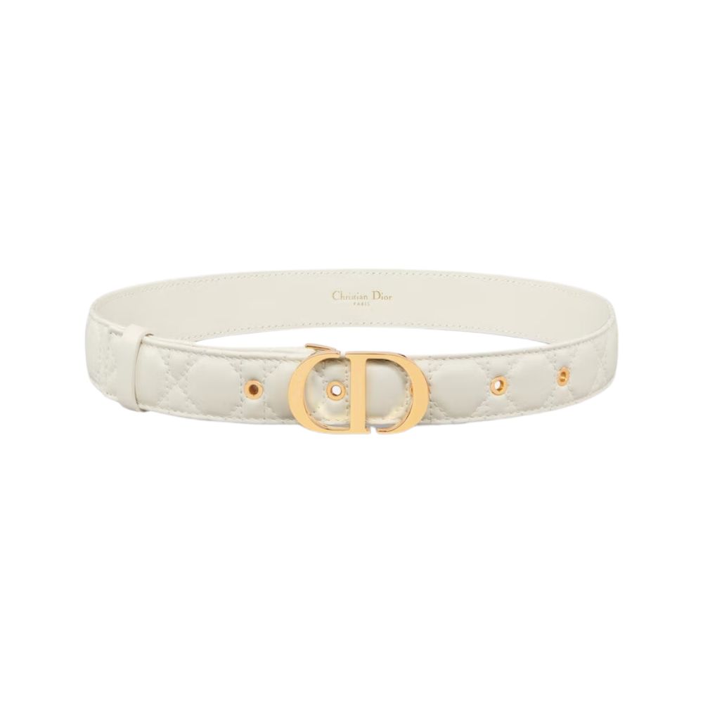 Christian Dior 30 Montaigne Belt White For Women- B0436UWHN_M030