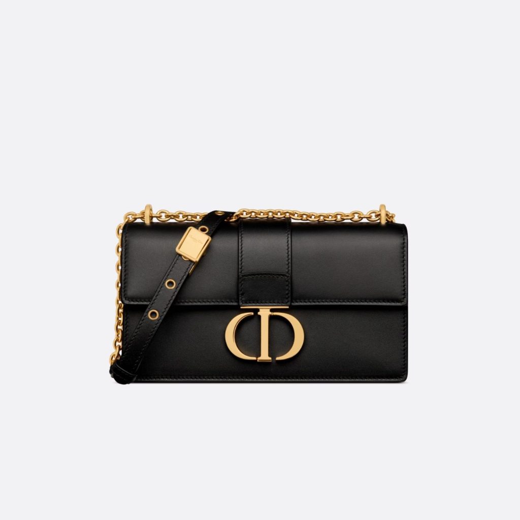 Dior Christian Dior 30 Montaigne East West Bag With Chain Black For Women 8.5in/21.5cm