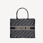 Christian Dior Medium Dior Book Tote Bag Blue For Women 14in/36cm CD M1296ZRIW_M928