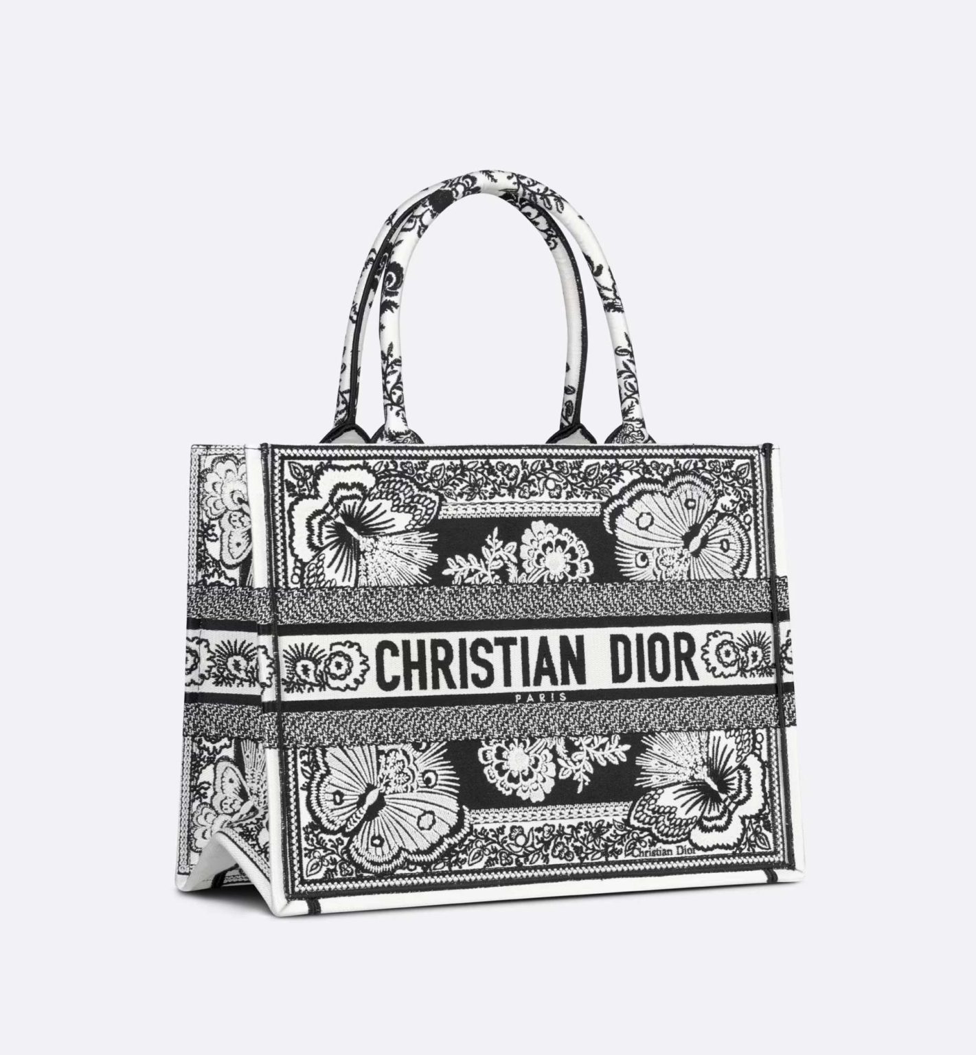 Christian Dior Medium Dior Book Tote Black And White Bag For Women M1296ZESE_M993- 14 Inches/ 36 Cm