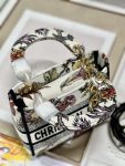 Mini Lady D-Lite Bag White/Black For Women 6.5in/17cm