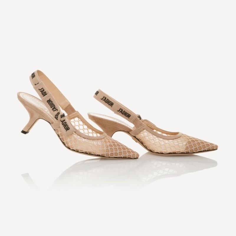 Christian Dior J’adior Suede Slingback Pump Beige For Women