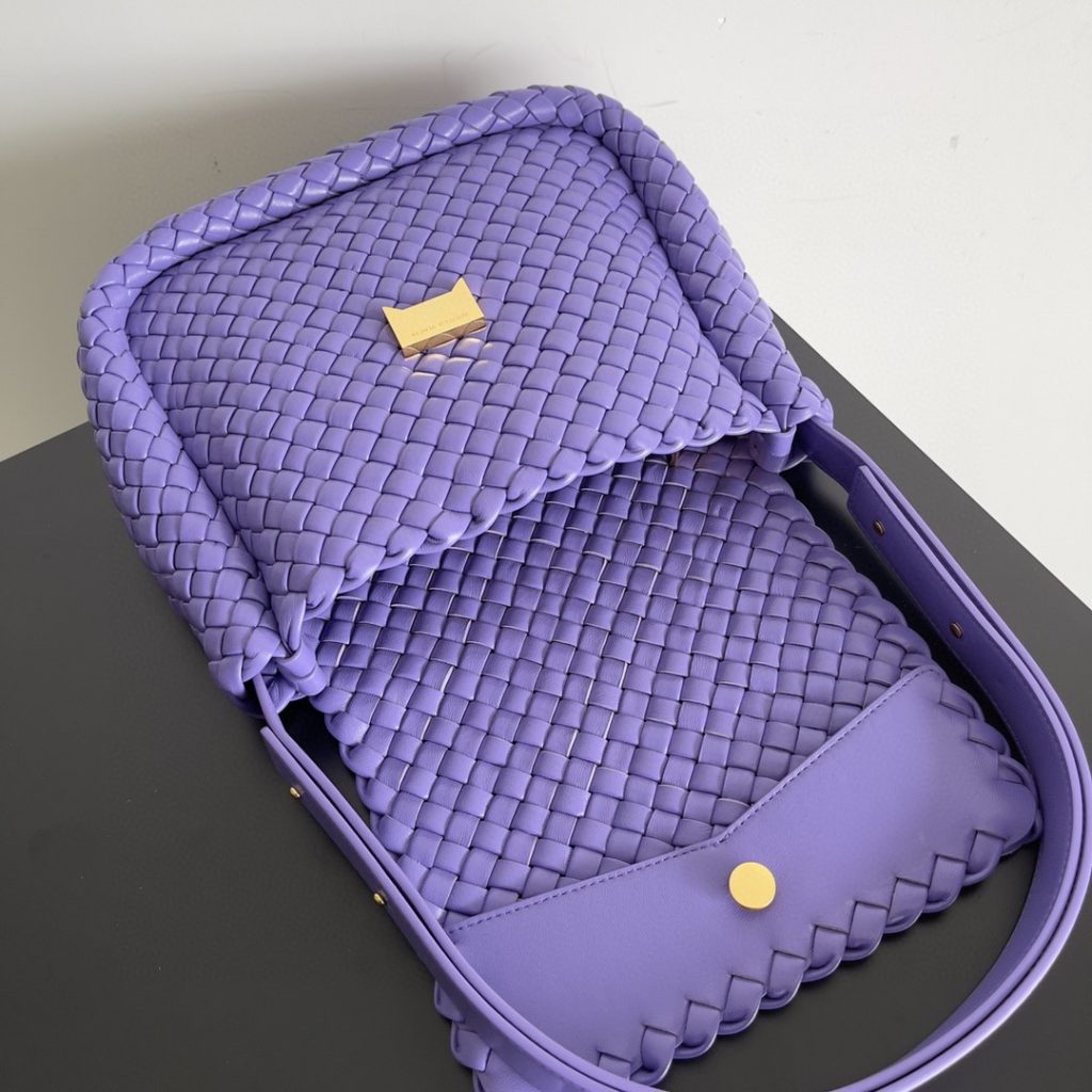 Cobble Shoulder Bag Grey/Red/Purple For Women‎ 10.2in/26cm 709418V01D15311