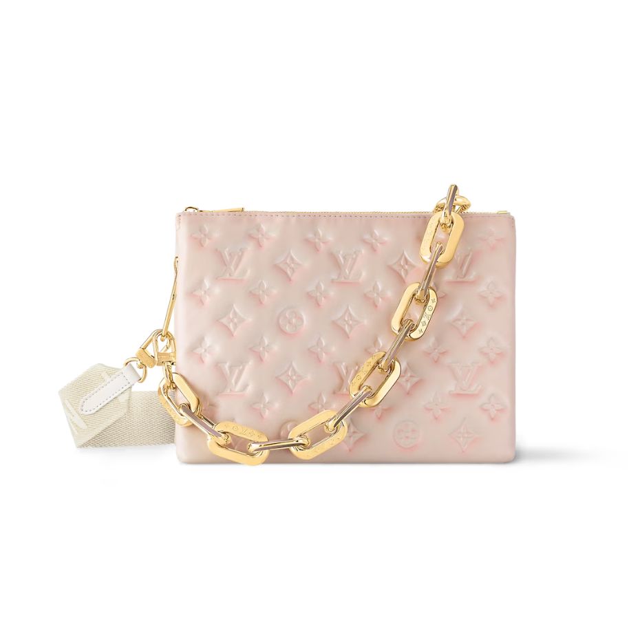 Louis Vuitton Coussin PM Beige Rose Bag For Women 10.2 Inches/ 26 Cm M24341