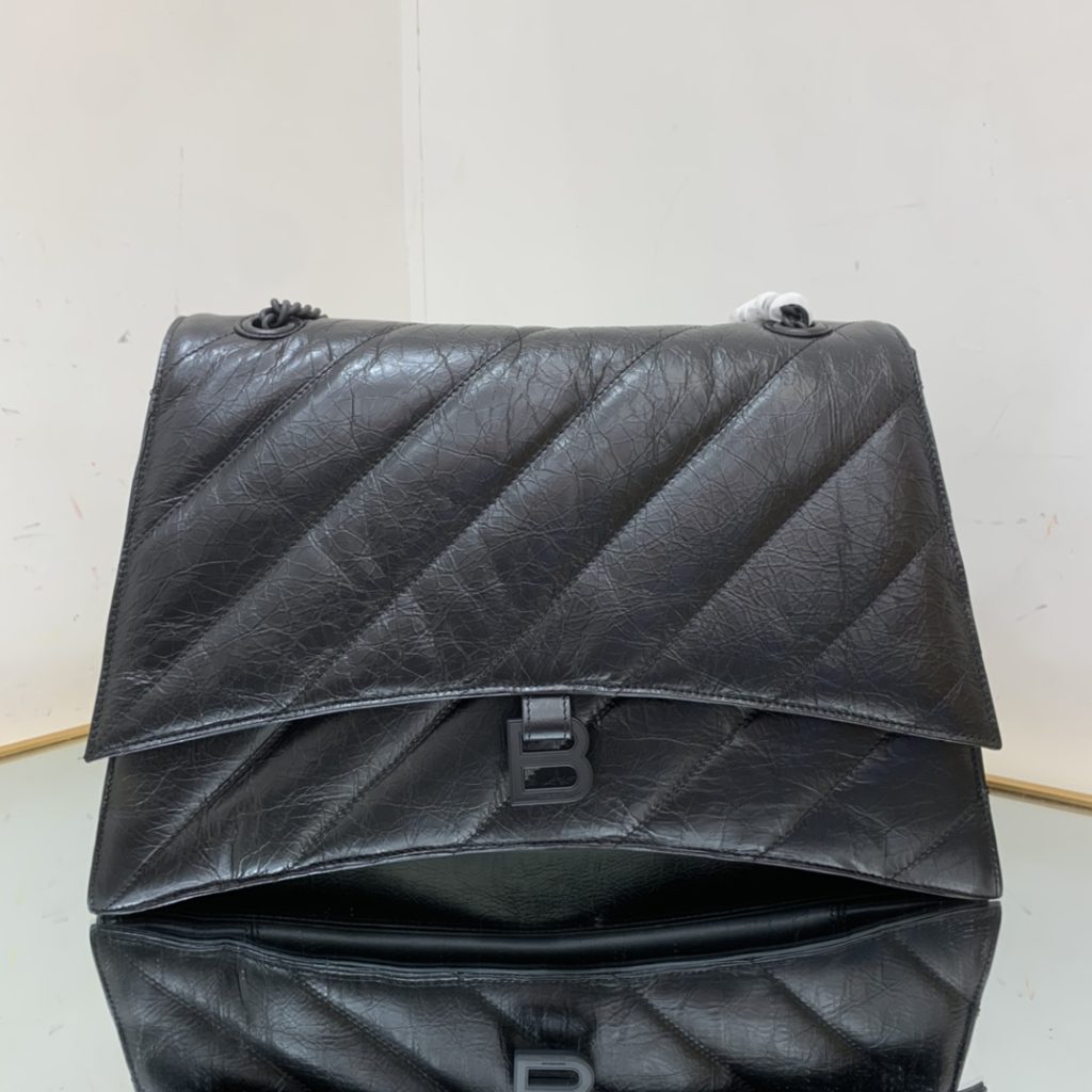 Crush Large Chain Bag Quilted In Black For Women 15.7in/ 40cm