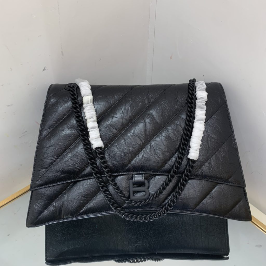 Crush Large Chain Bag Quilted In Black For Women 15.7in/ 40cm