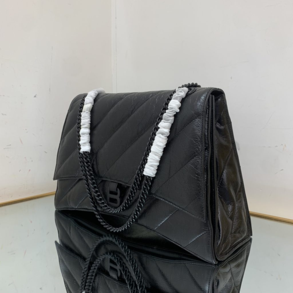 Crush Large Chain Bag Quilted In Black For Women 15.7in/ 40cm