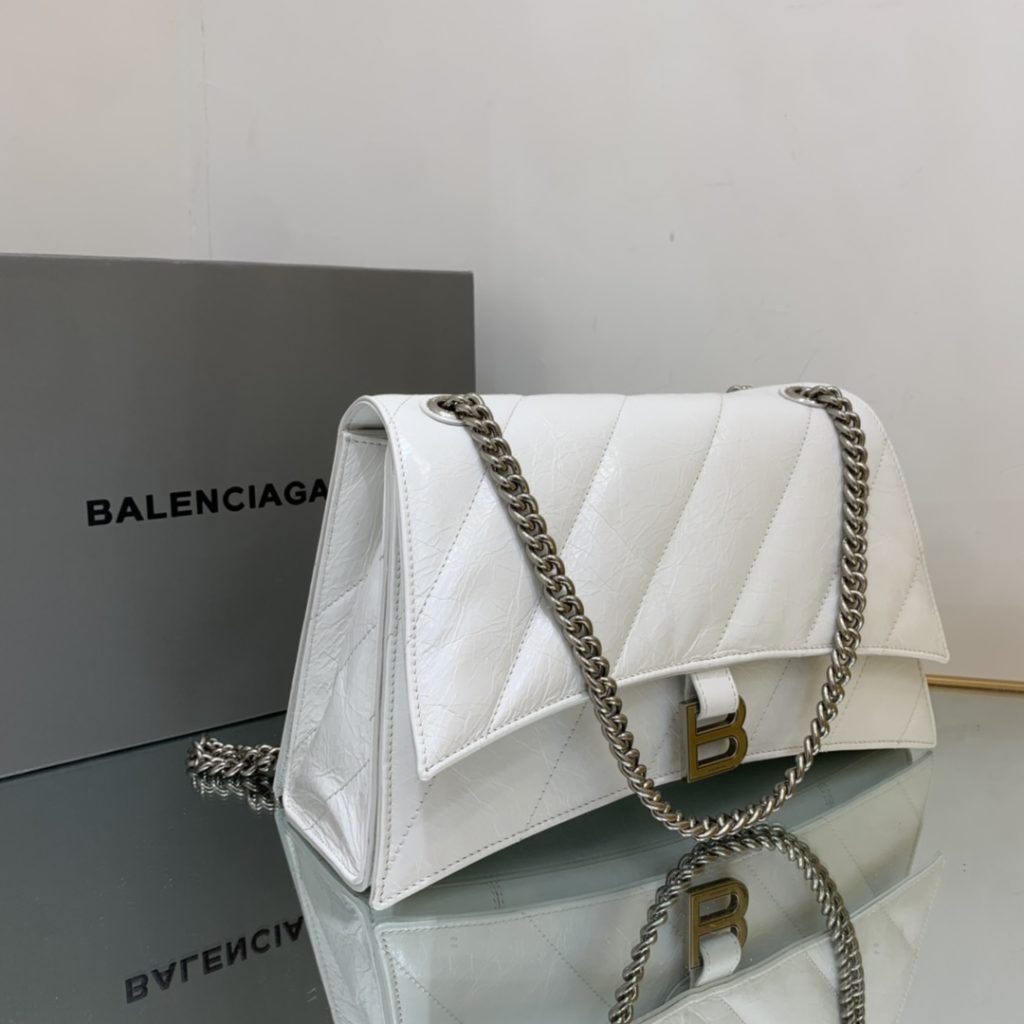 Crush Medium Chain Bag Black/White For Women‎ 12.2in/31cm