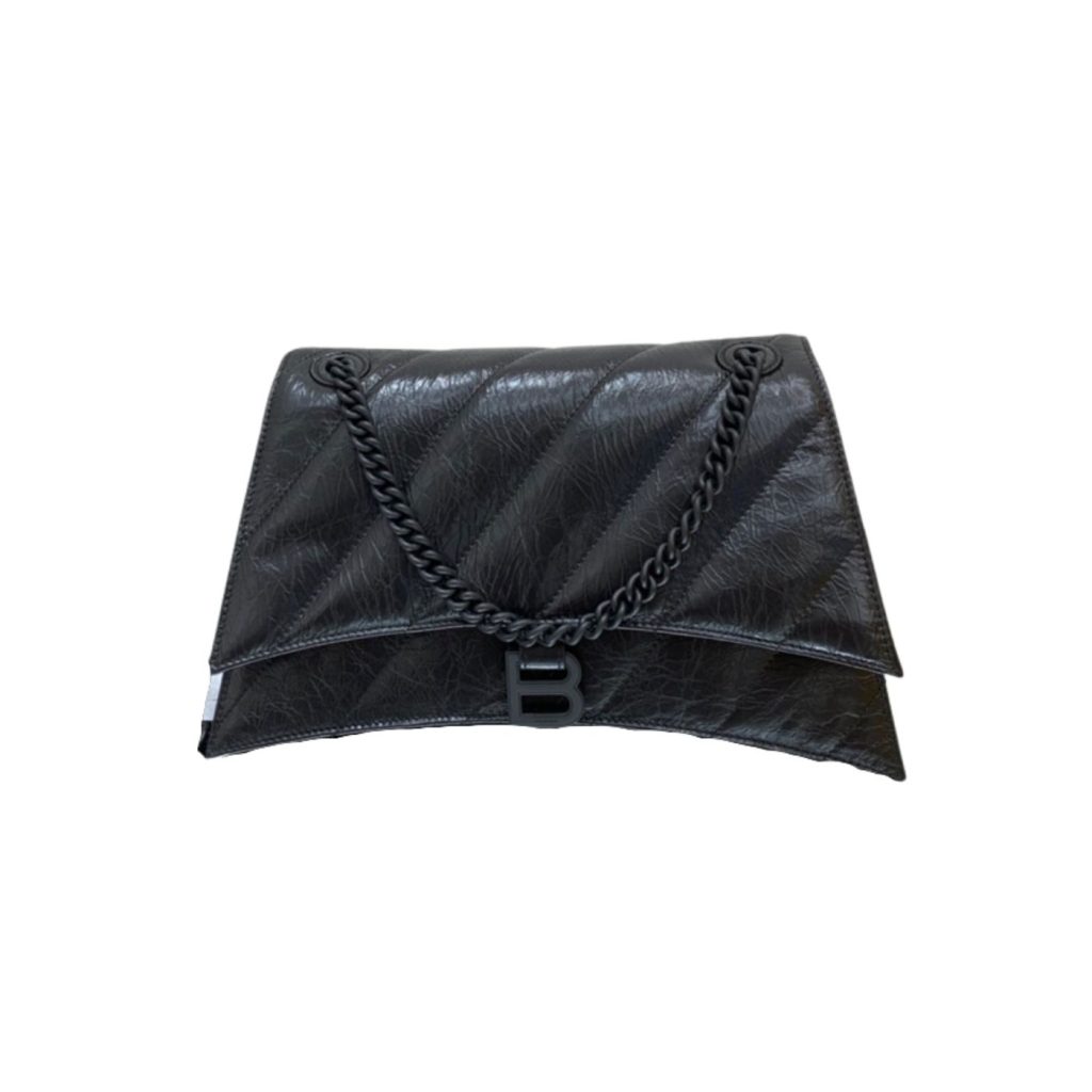 Crush Medium Chain Bag Black/Silver For Women‎ 12.2in/31cm