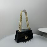 Crush Small Chain Bag Black/White For Women‎ 9.8in/25cm 716351210IX1000