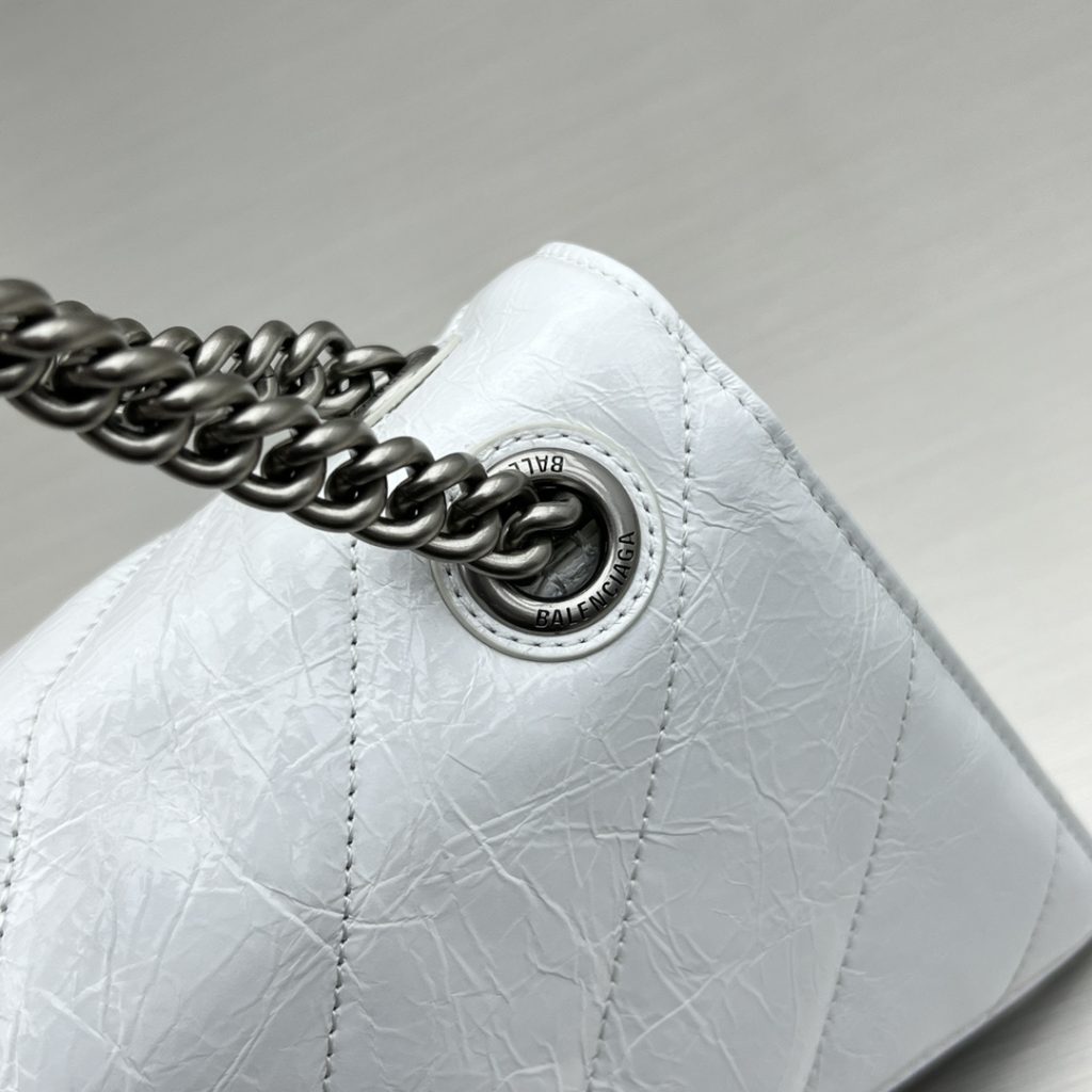 Crush Small Chain Bag Black/Pink/Silver/White For Women‎ 9.8in/24.9cm 716351210J09001