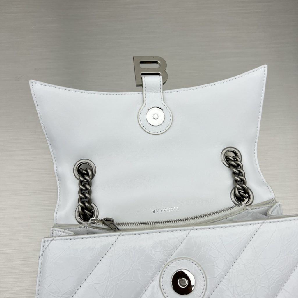 Crush Small Chain Bag Black/Pink/Silver/White For Women‎ 9.8in/24.9cm 716351210J09001