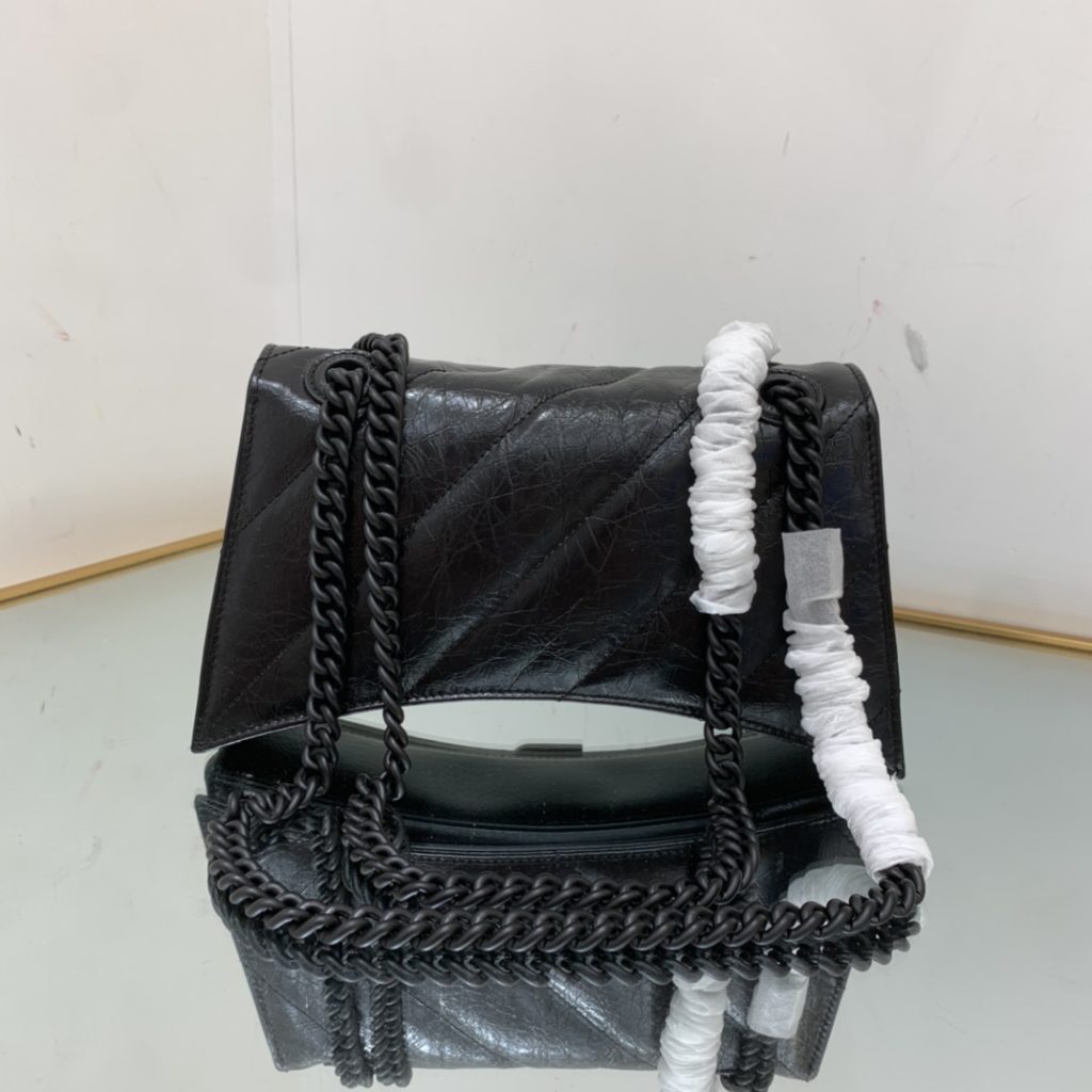 Crush Small Chain Bag Black/Pink/Silver/White For Women‎ 9.8in/24.9cm