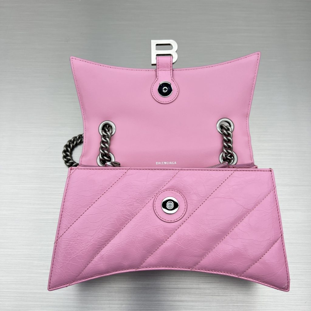 Crush Small Chain Bag Black/Pink/Silver/White For Women‎ 9.8in/24.9cm 716351210J09001