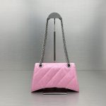 Crush Small Chain Bag Black/Pink/Silver/White For Women‎ 9.8in/24.9cm 716351210J09001