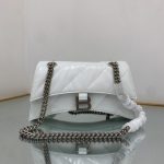 Crush Small Chain Bag Black/Pink/Silver/White For Women‎ 9.8in/24.9cm