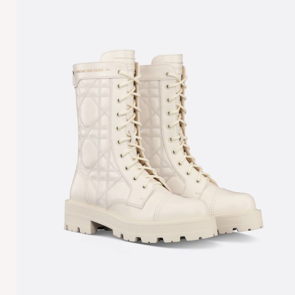 Dior D-Unit Ankle Boot White For Women