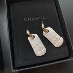 Dangling Big Tag Earrings Gold Tone For Women