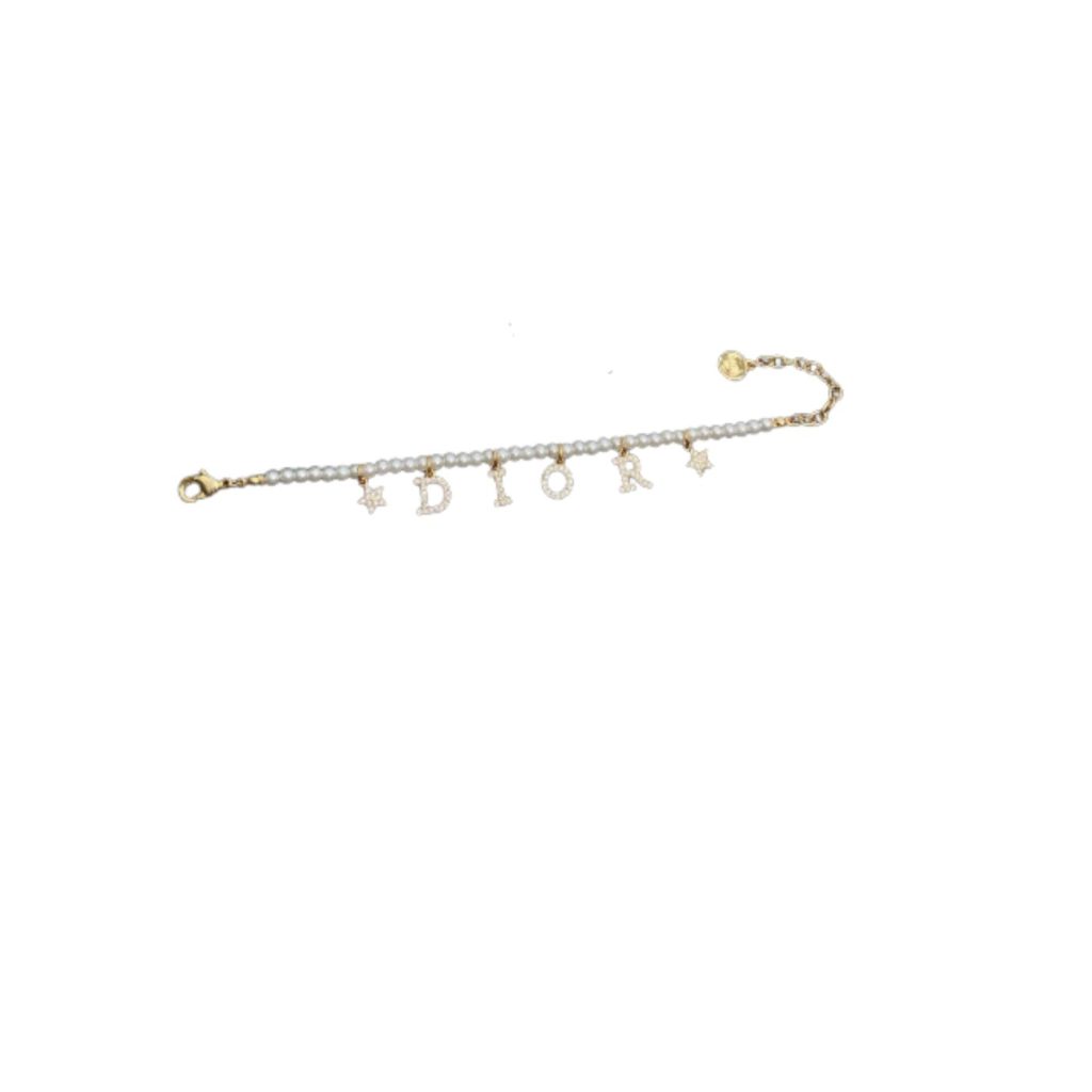 Dior Dangling The Letter D-I-O-R Frame Bracelet Gold Tone For Women