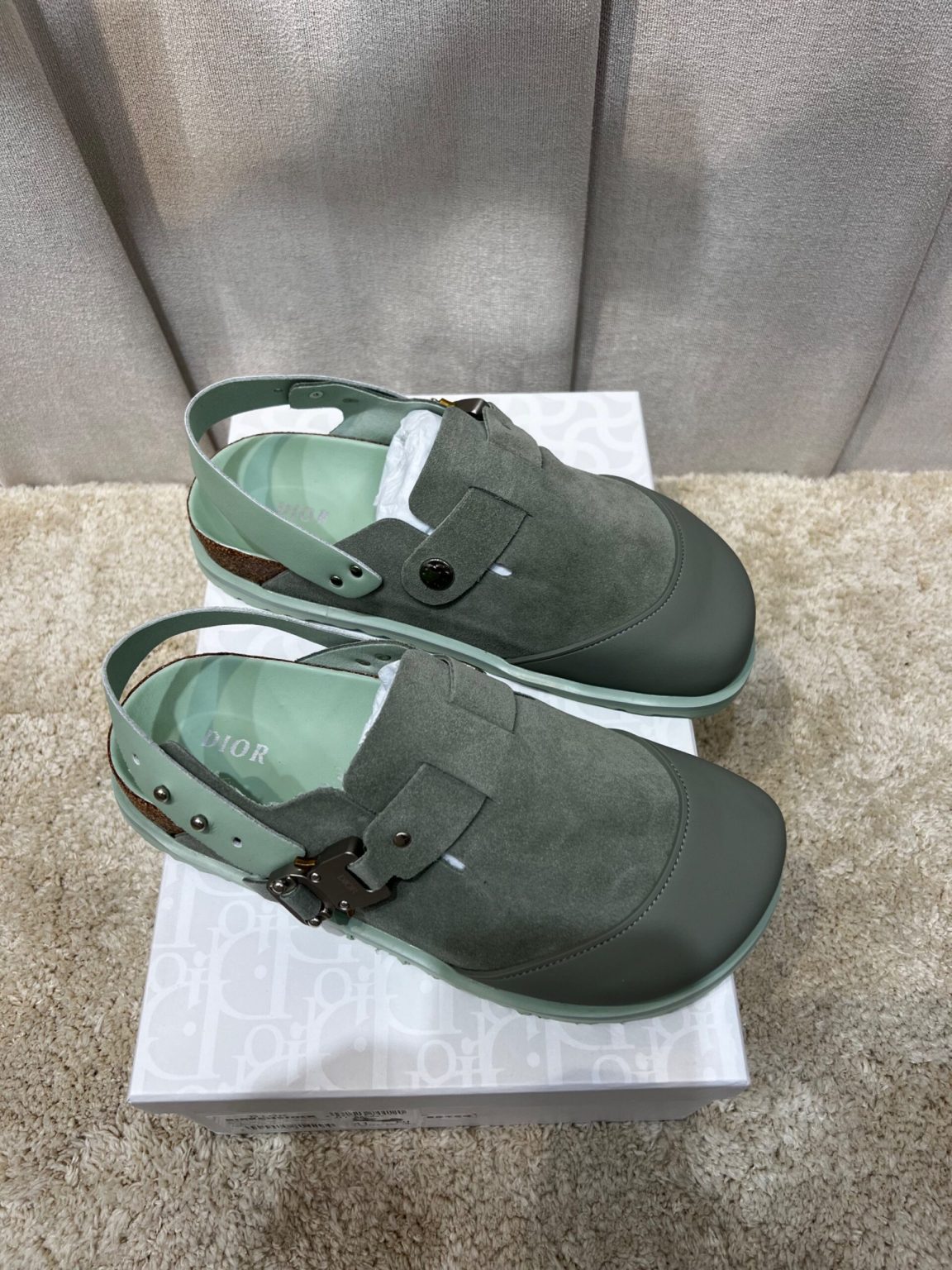 Dior By Birkenstock Tokio Mule Pastel Green For Men