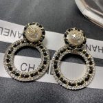 Double C Earrings Black For Women