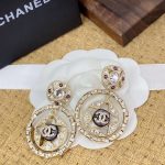 Double C Round Earrings Gold For Women